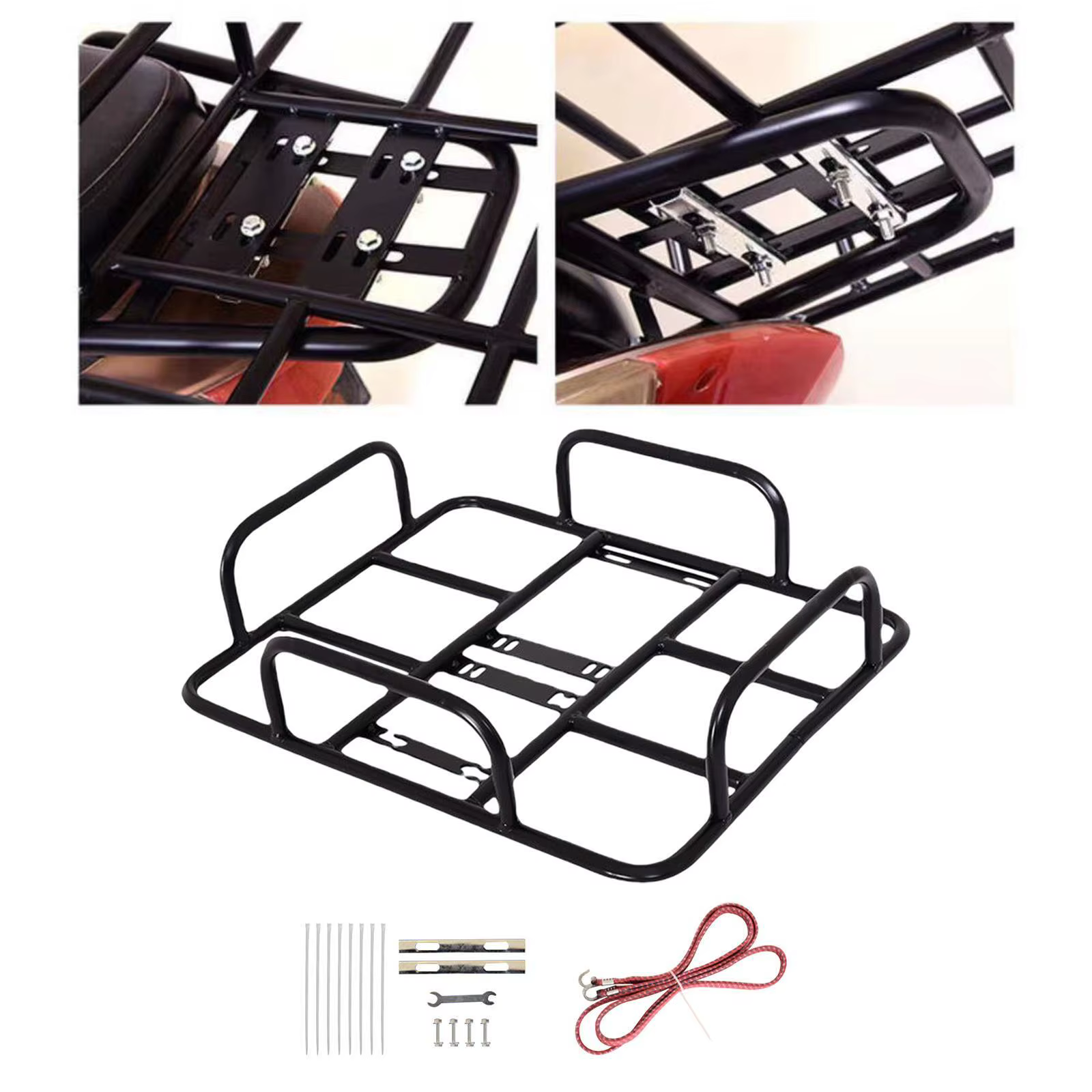 Porte-bagages en fer, panier de vélo
