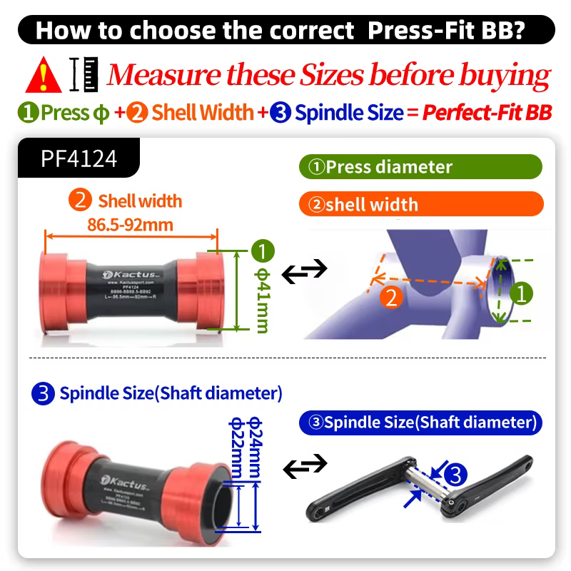 BB86 92 supports de pédalier Pressfit vtt vélo de route BB PF4130 PF41-DUB cadre coque 86.5-92mm pour Shimano/SRA