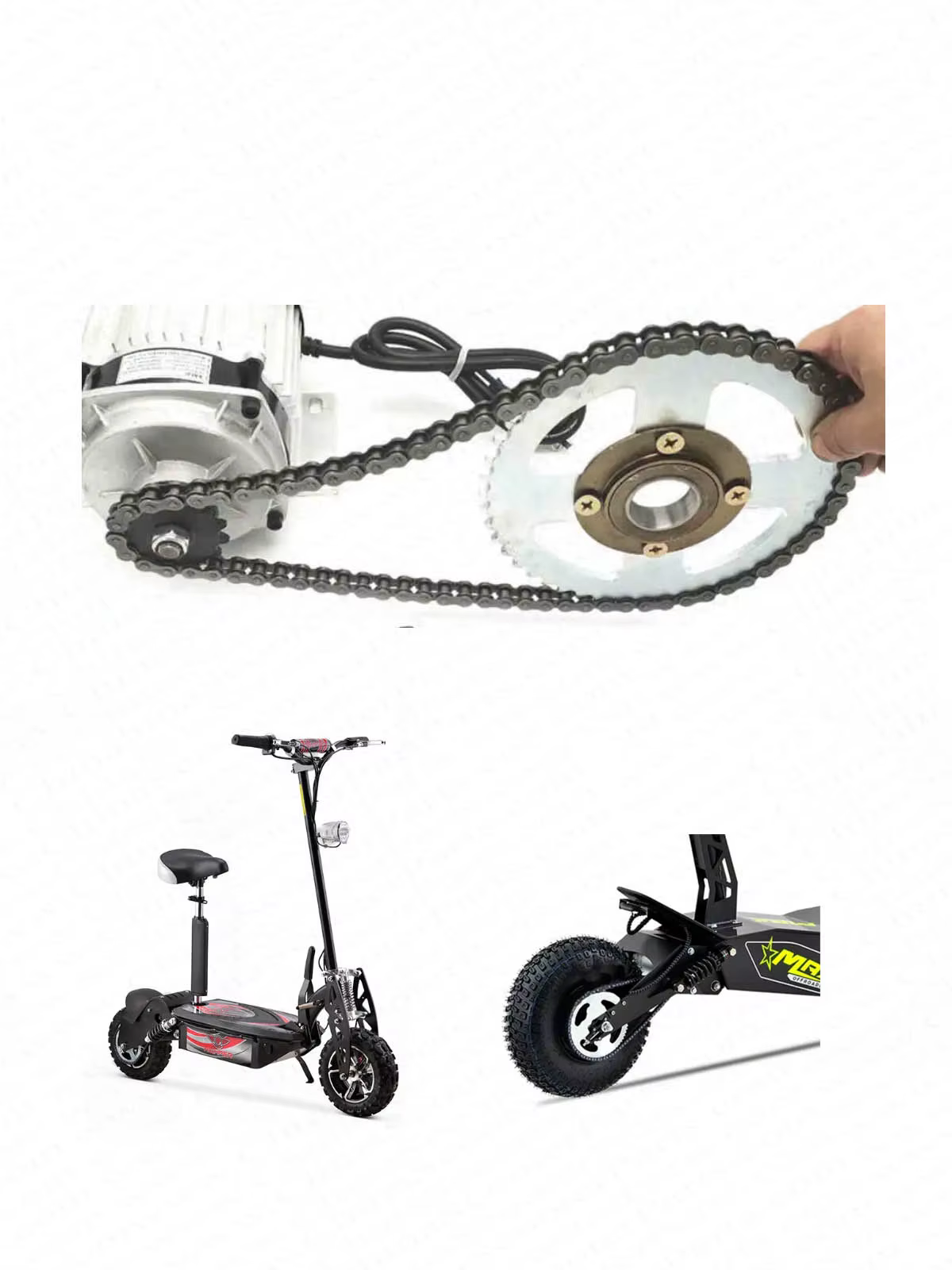 Pignon arrière 25H 55 65 80 89 dents 55T 65T 80T 89T 54MM pour Razor EVO x-treme IZIP E Scooter à gaz Mini Moto