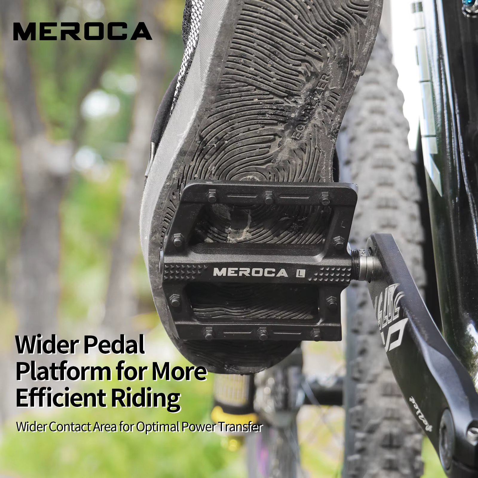 MEROCA pédale de vélo en Fiber de Nylon pédales de VTT antidérapantes élargies