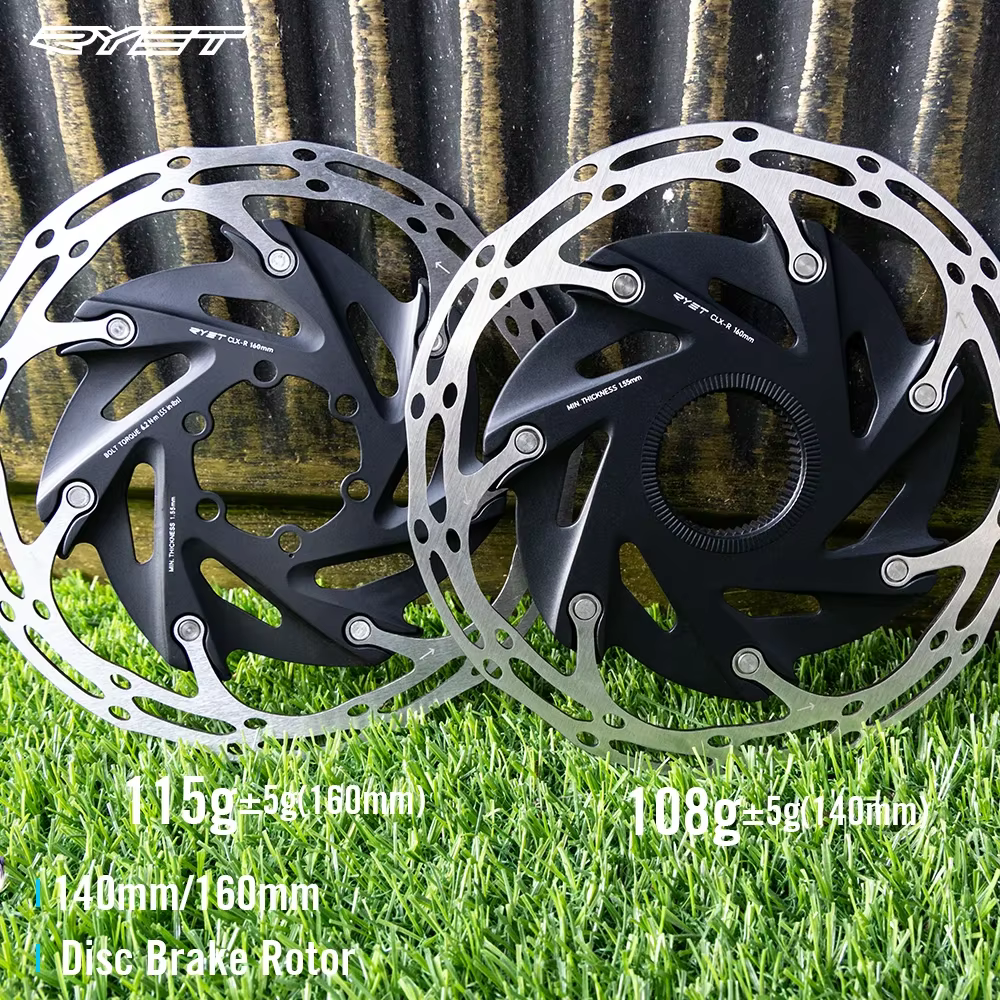 RYET Rotors de frein de vélo 140mm/160mm 6 boulons et verrouillage central
