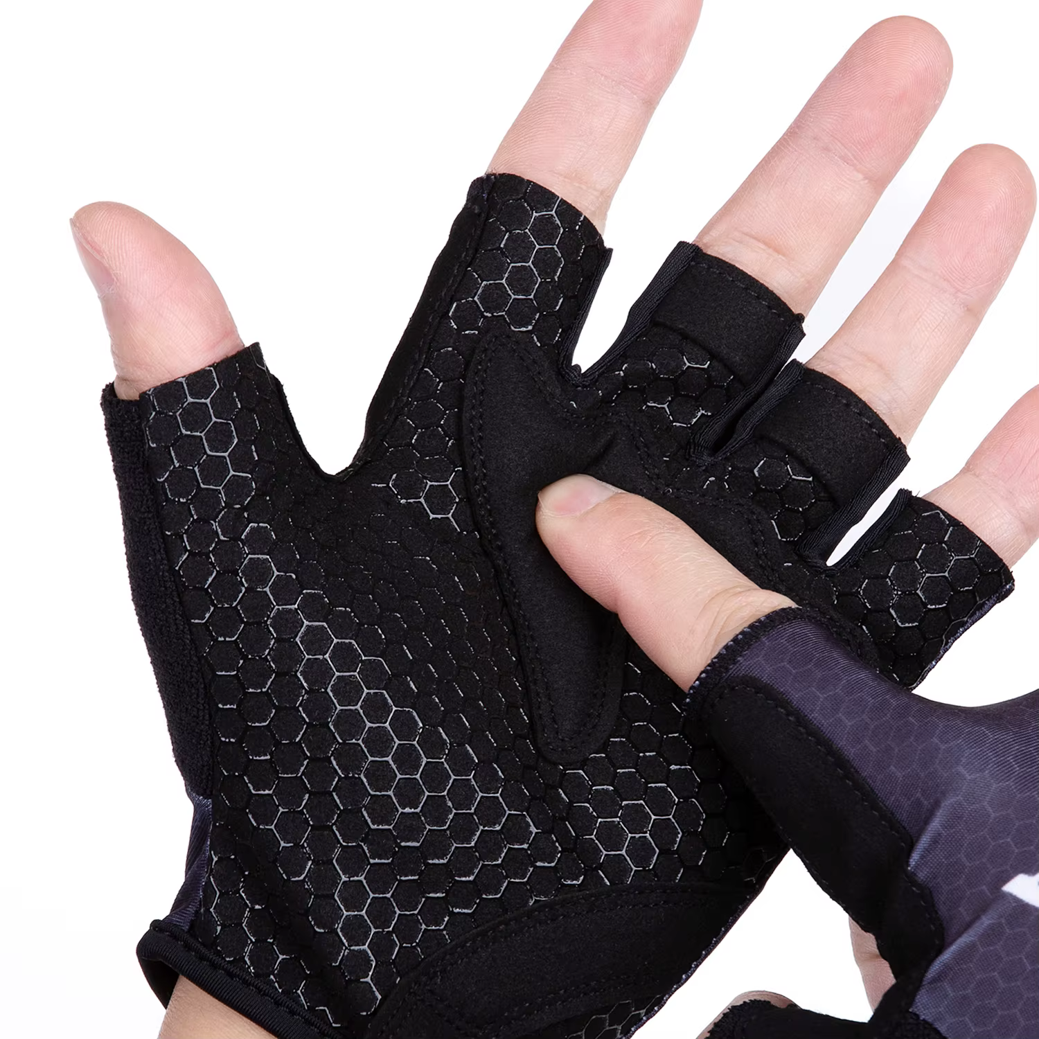 Gants de cyclisme rembourrés à demi-doigts pour hommes et femmes