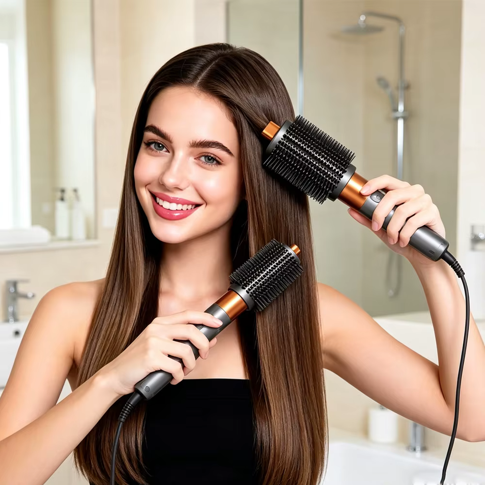 Grande brosse ronde volumisante, peigne à boucler pour accessoires Dyson Airwrap, plus grande brosse ronde pour cheveux raides et ondulés