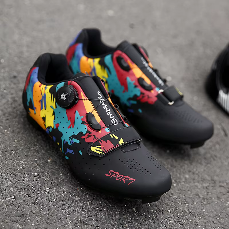 Chaussures de cyclisme en fibre de carbone pour hommes