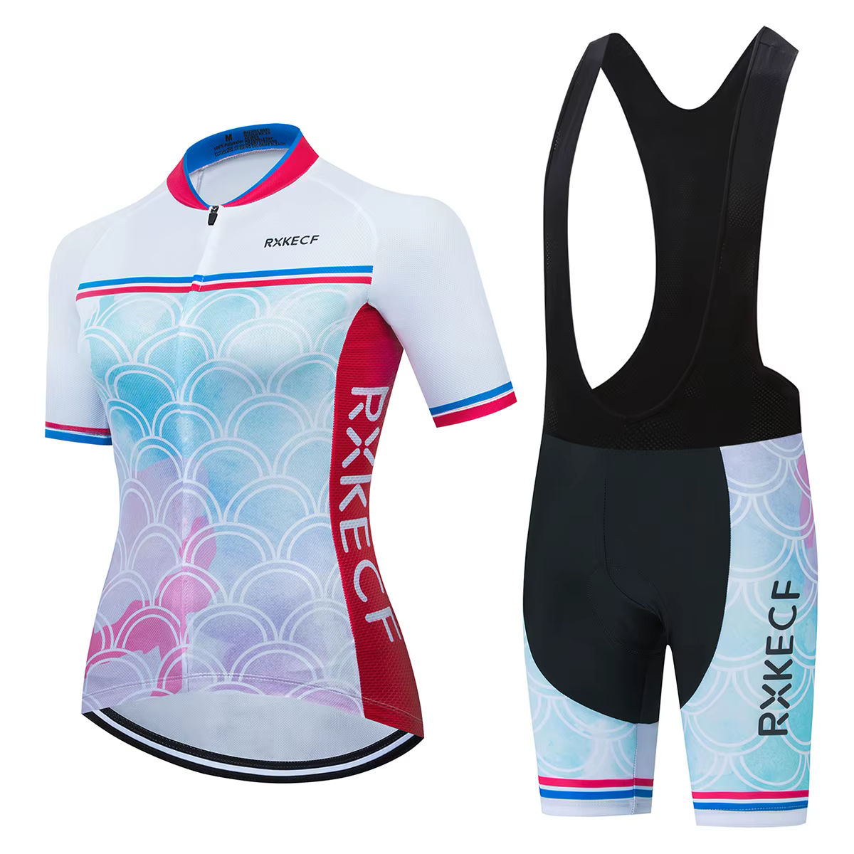 RXKECF Pro 2023 femme manches courtes cyclisme Maillot ensemble tenue de sport vélo vêtements Kit vtt