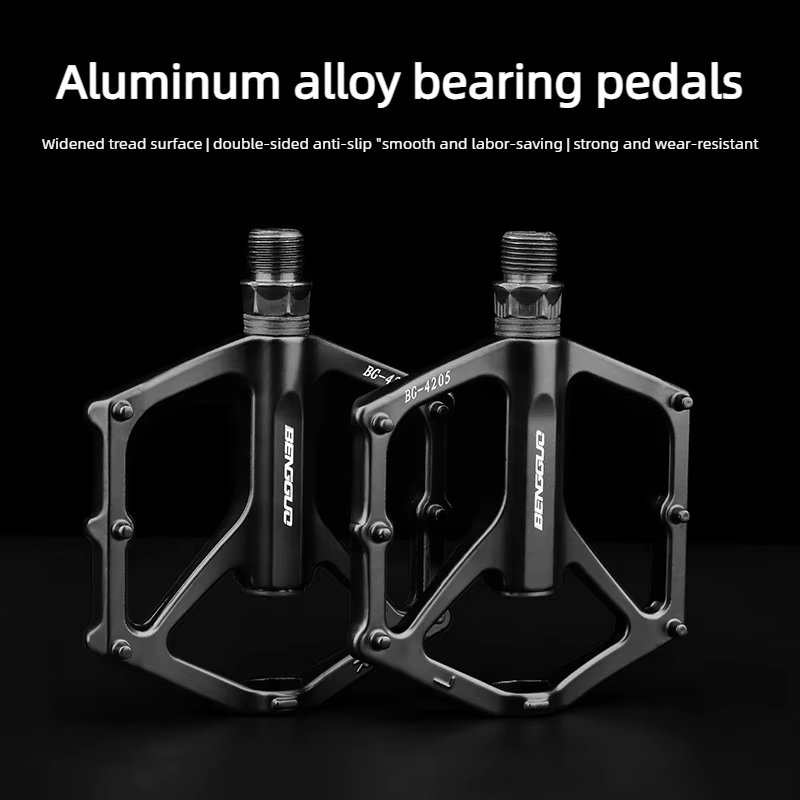 Pédales de vélo de route professionnelles en aluminium à plateforme large
