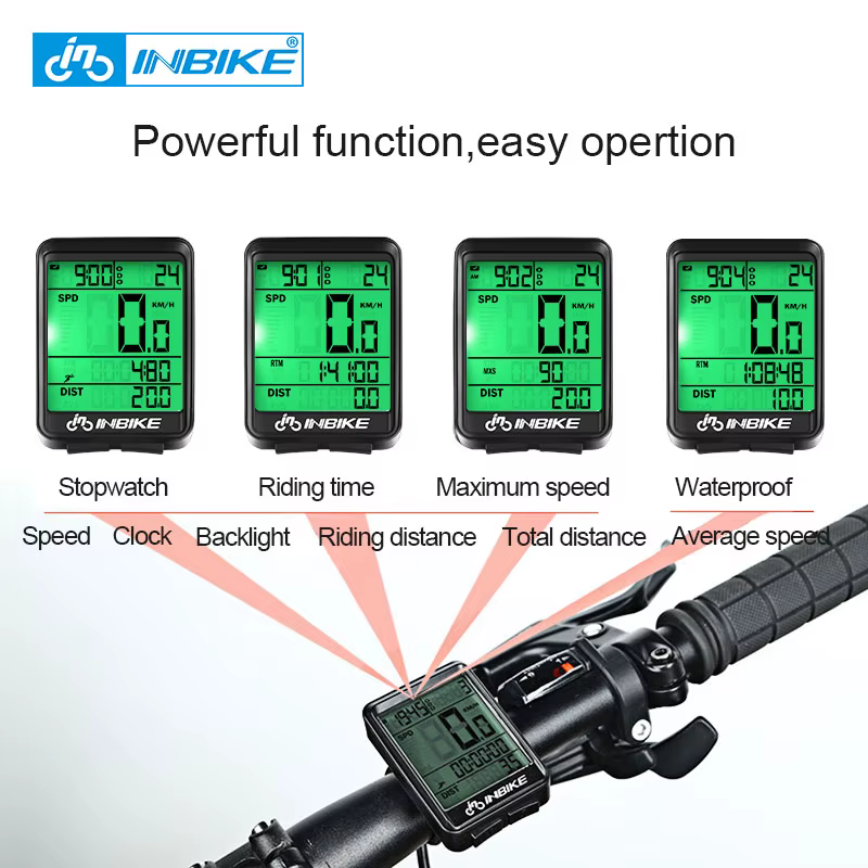 Compteur de vitesse filaire sans fil étanche pour vélo de route