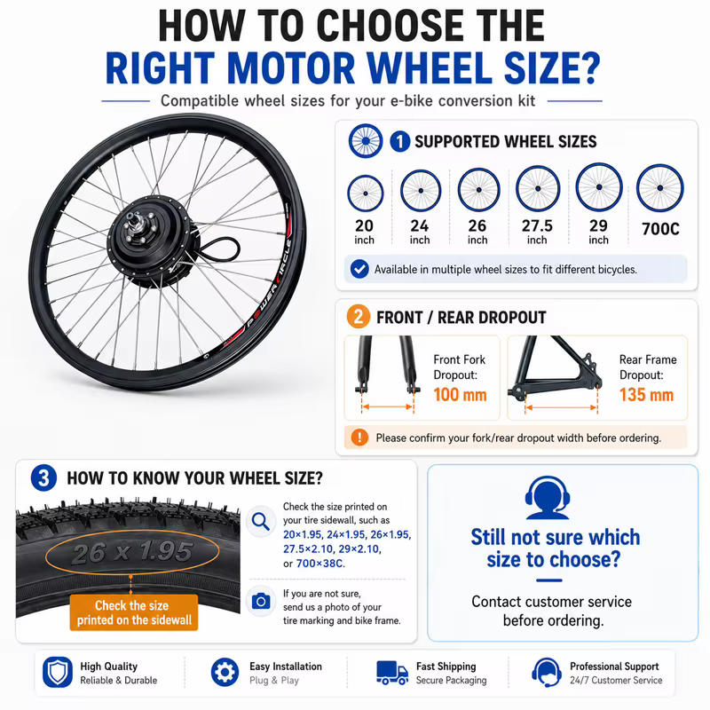 Roue de vélo électrique 20 pouces-700c