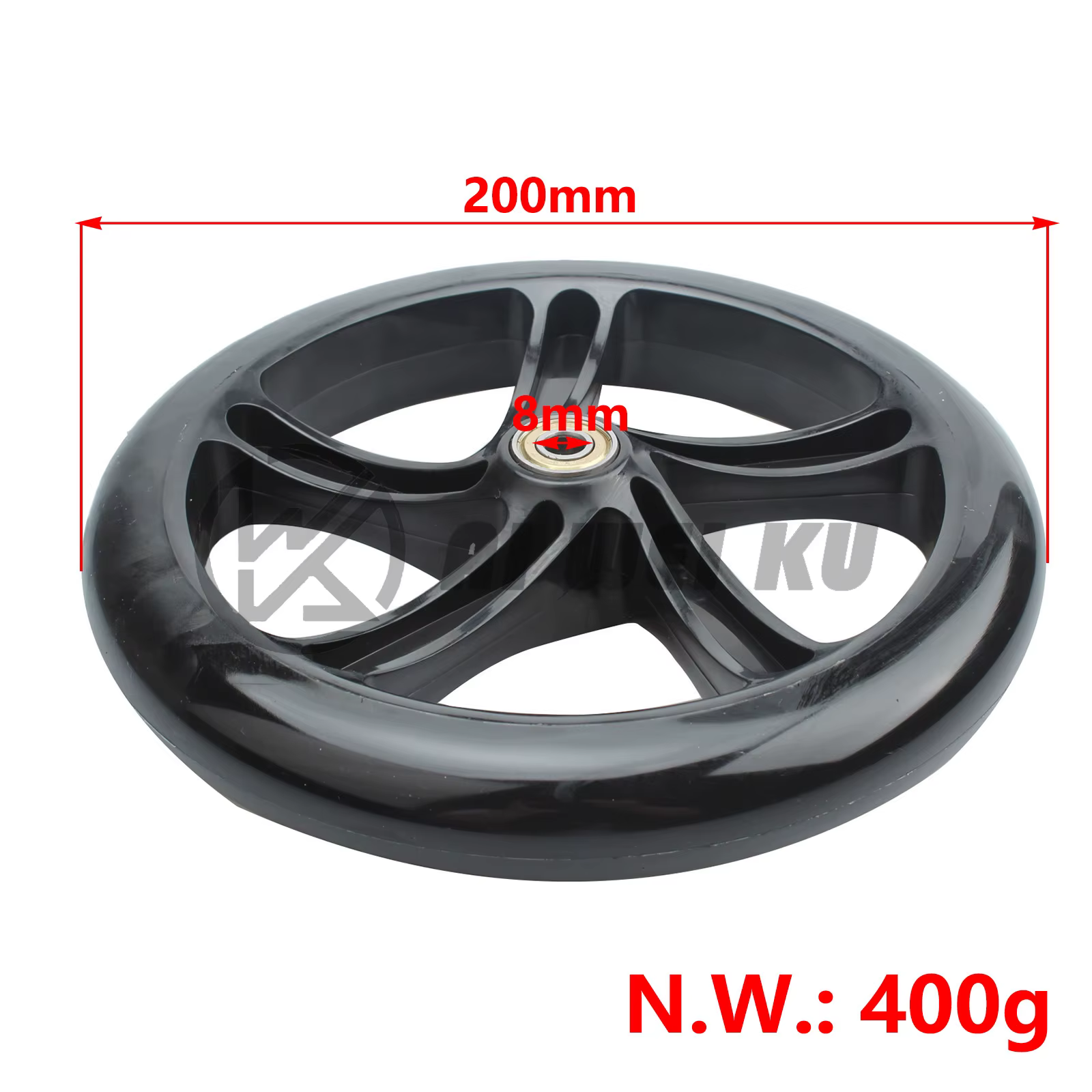 Roue de trottinette 200 mm en PU