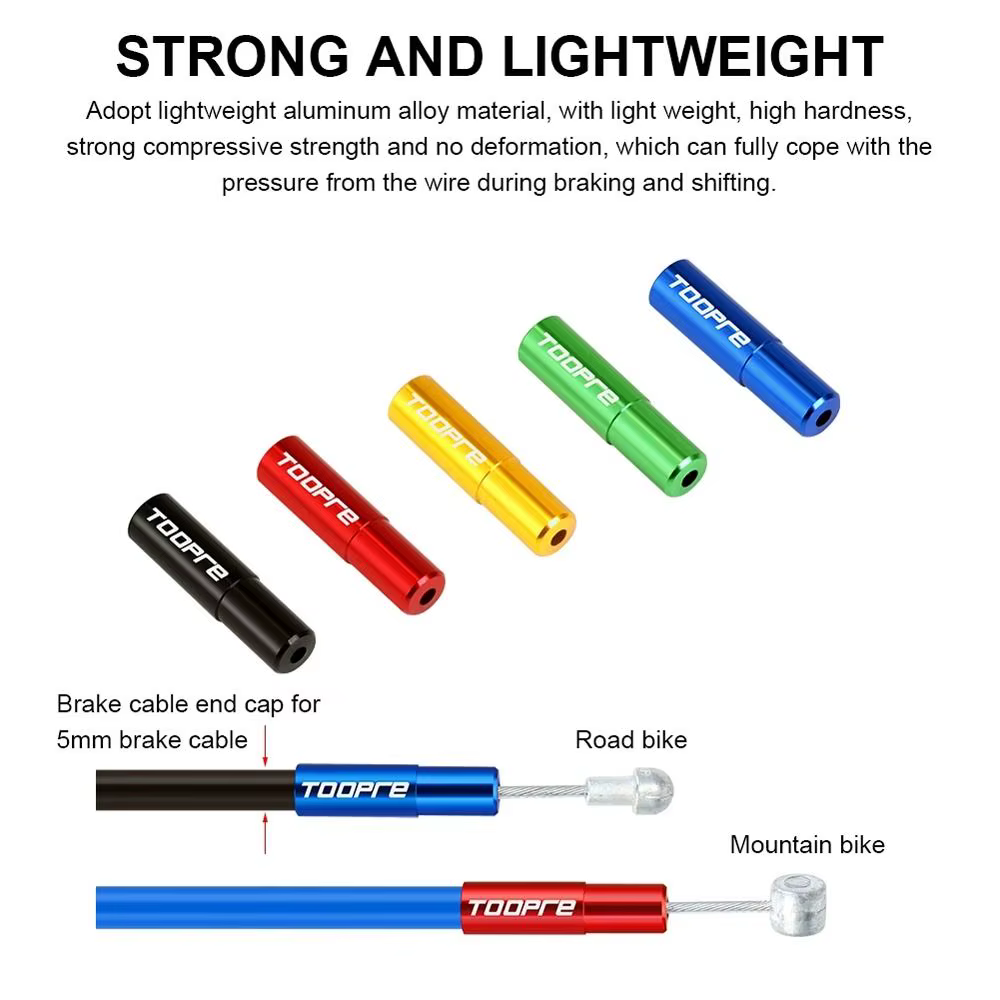 Embouts de câble de vélo et VTT, capuchon de ligne, 4mm/5mm