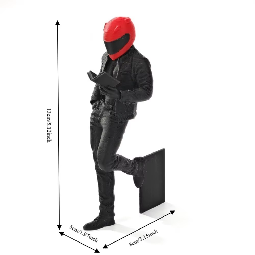 Porte-livres 3D imprimés en forme de motard cool