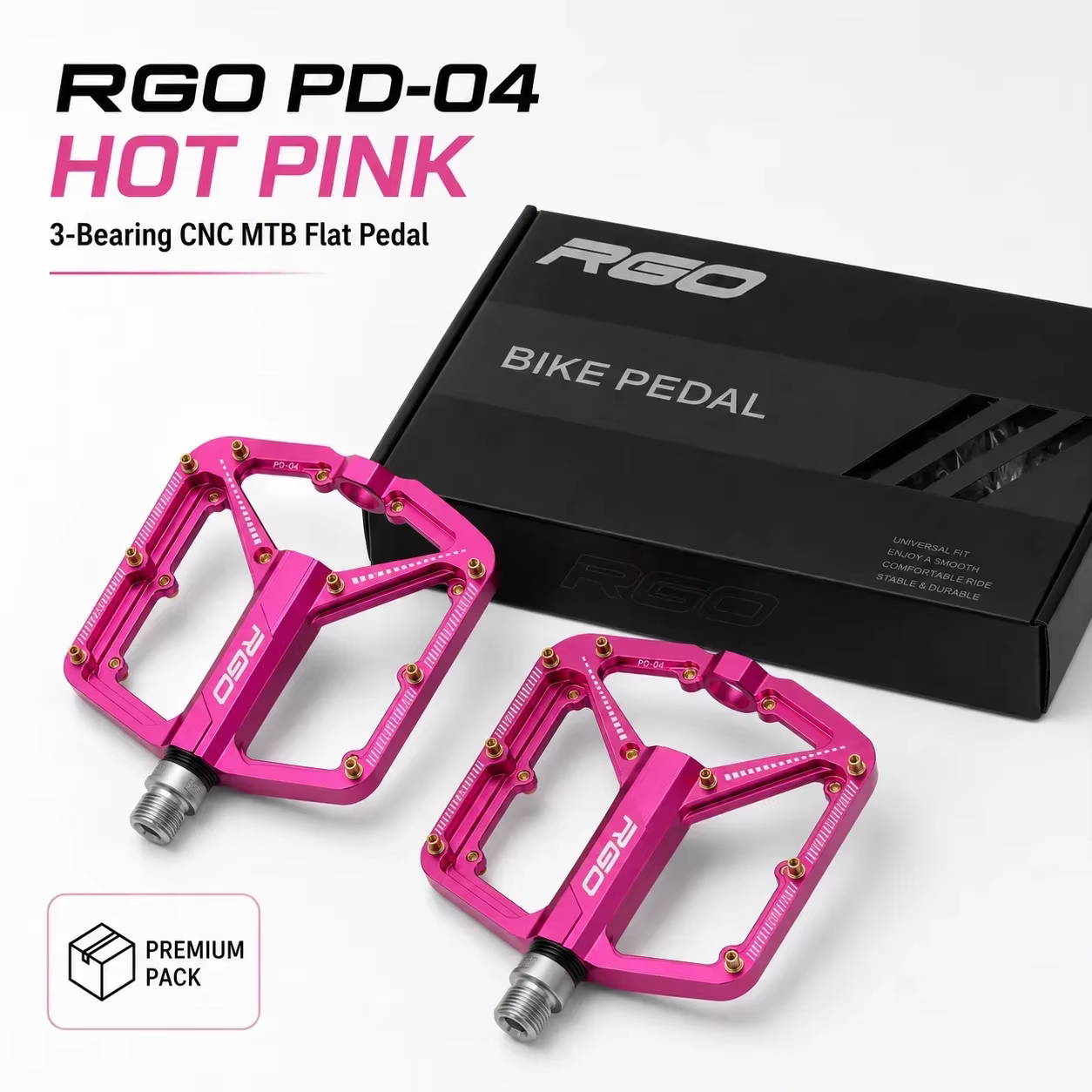 Pédales RGO PD-04 : Triple roulement