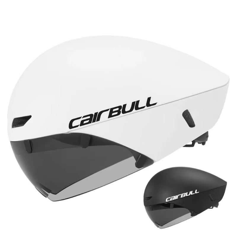 Casque de cyclisme aérodynamique Cairbull Pegasus Time Trial Triathlon pour vélo de route avec lunettes de sécurité