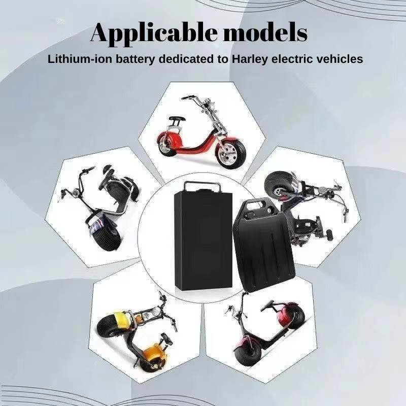 Pour Harley 60V 30Ah-50Ah deux roues pliable Citycoco scooter électrique moto