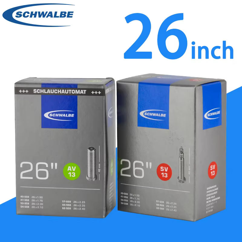 SCHWALBE 26 pouces VTT pneu chambre à air Presta Schrader Valve