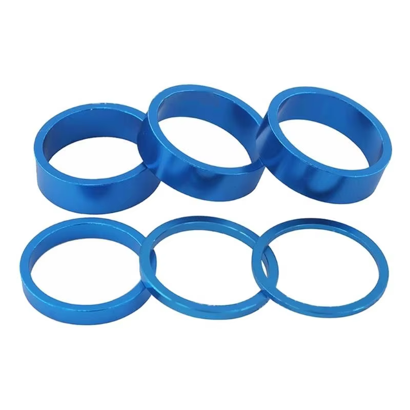 Rondelle de casque de vélo en alliage d'aluminium, 6 pièces/ensemble, rondelle de fourche avant de vélo de montagne, tige de vélo, entretoises de guidon, joint d'anneau 28.6mm