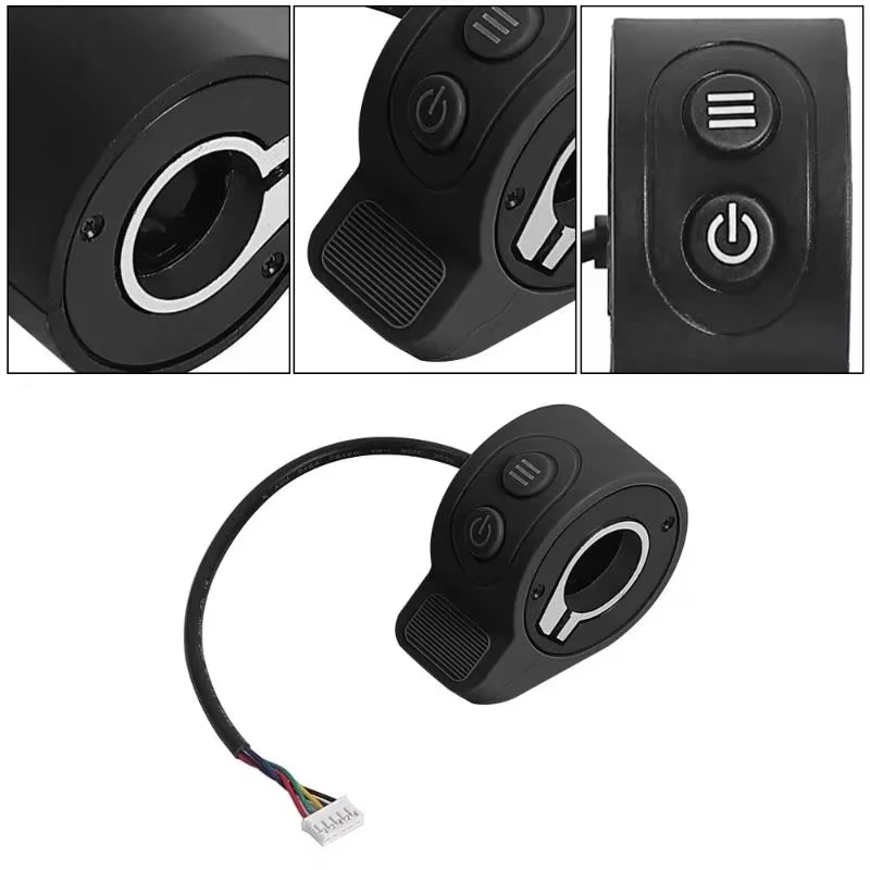 Contrôleur de vitesse d'accélérateur de doigt de Scooter électrique avec bouton de commutation de phare pour accessoires