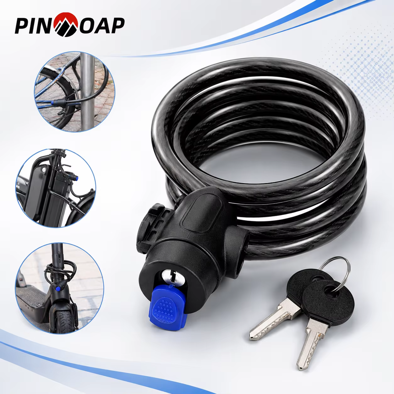 PINMOAP 1PC Antivol de vélo