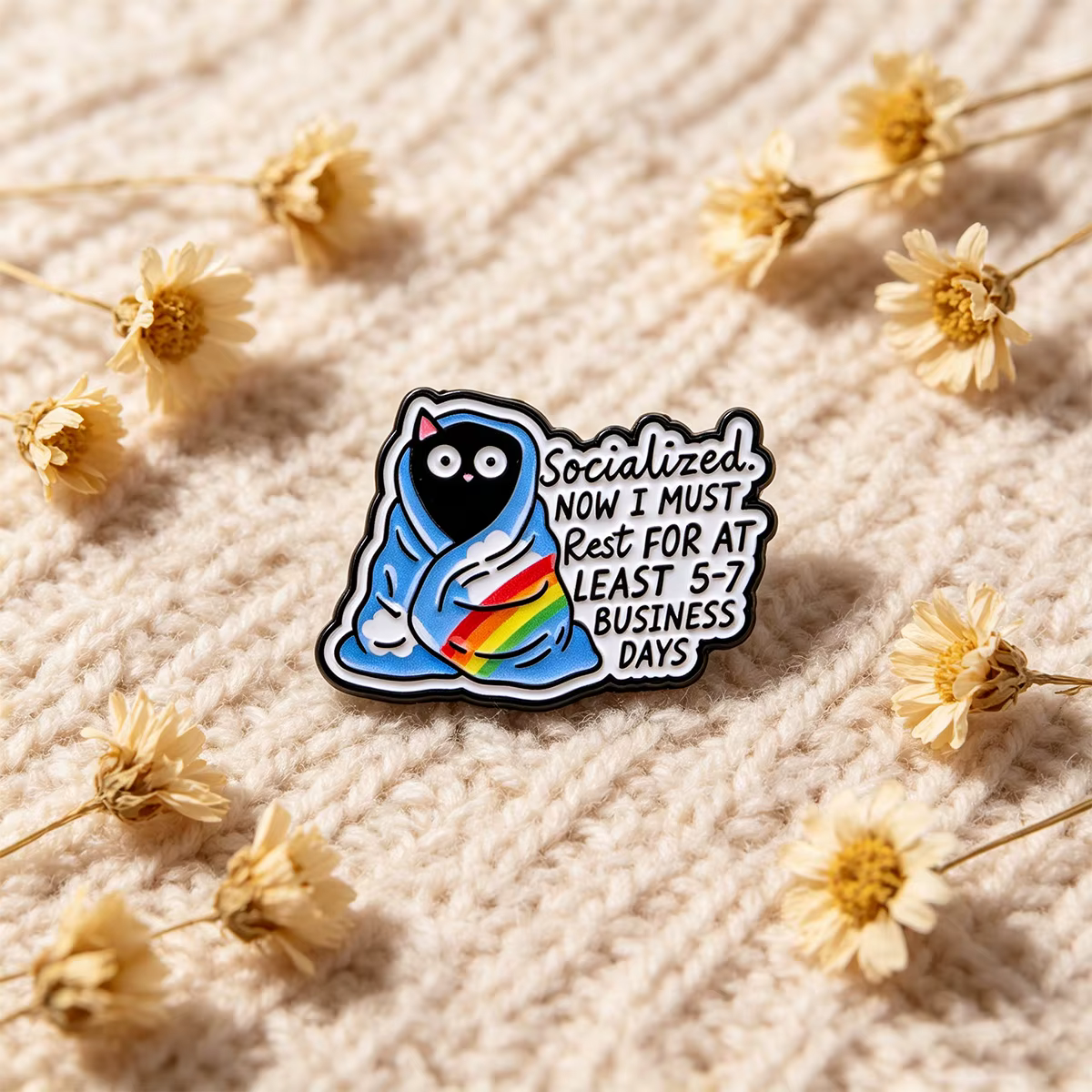 Broche émaillée drôle et sarcastique avec citation animale, badge de revers pour sacs à dos, vêtements, vestes, accessoires quotidiens, cadeaux