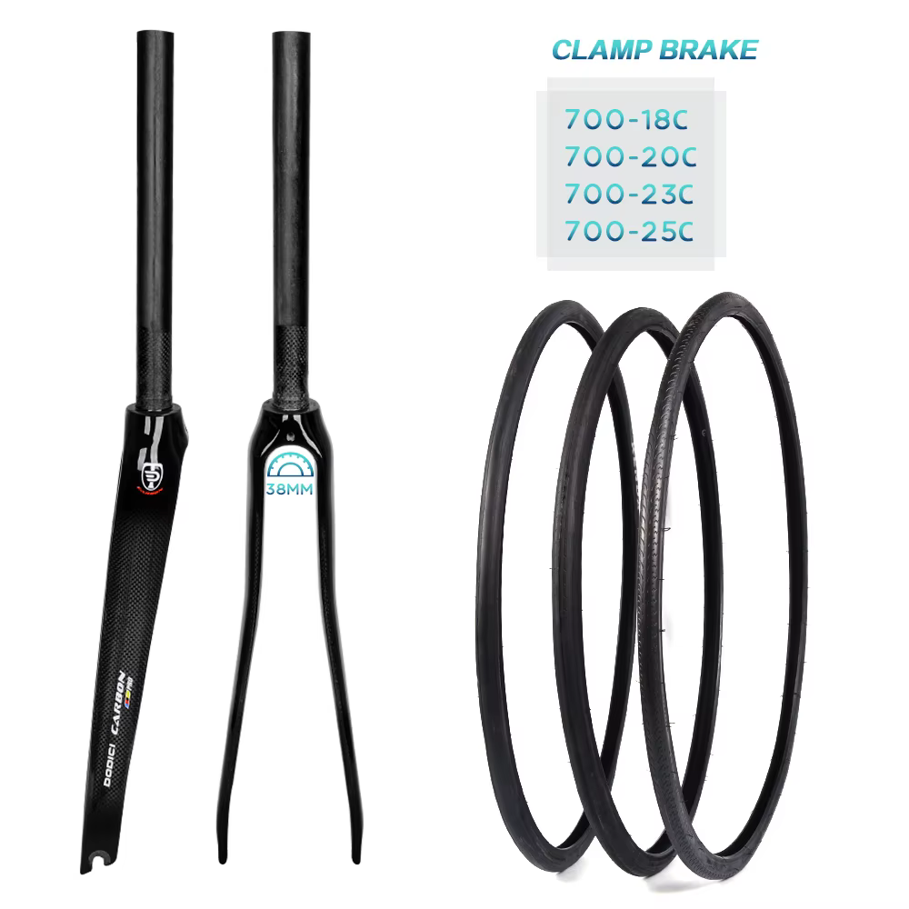 DODICI Fiber de carbone vélo de route fourche avant C forme frein 700C course équitation