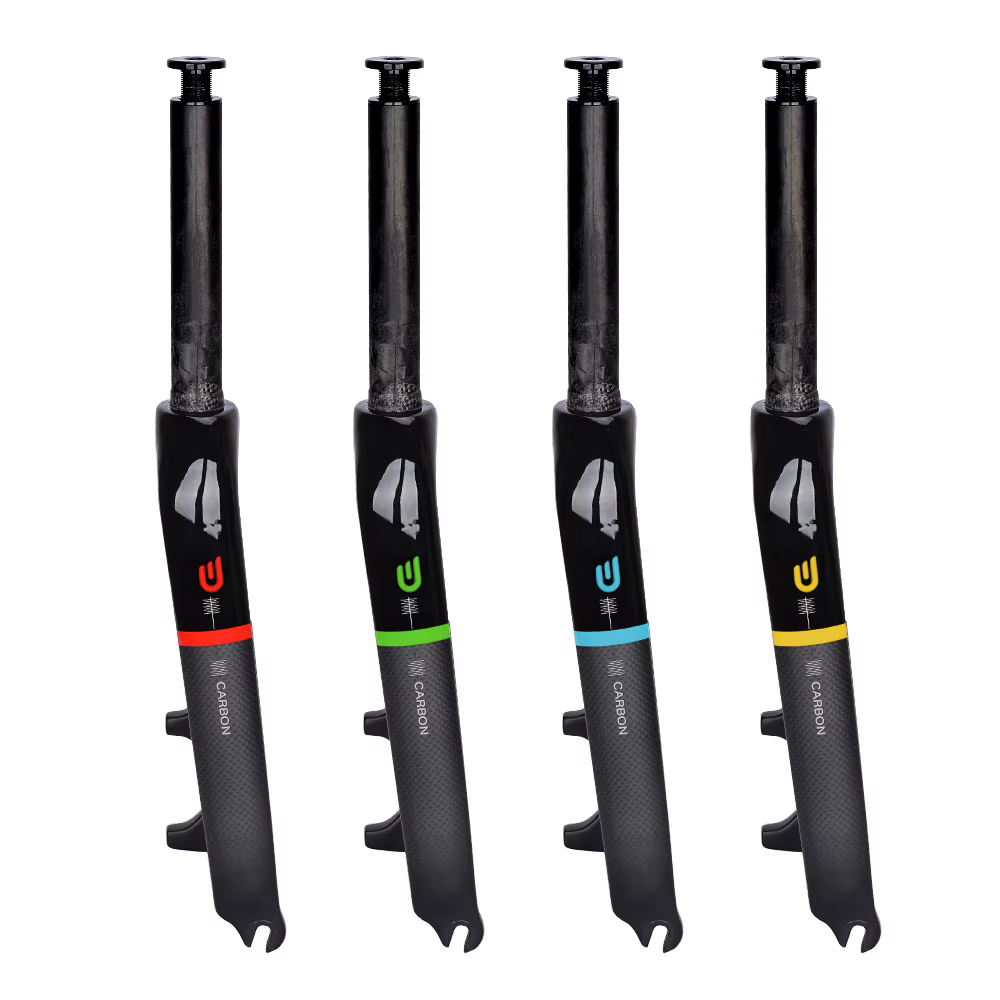 Fourche de frein à disque avant en fibre de carbone pour vélo pliant