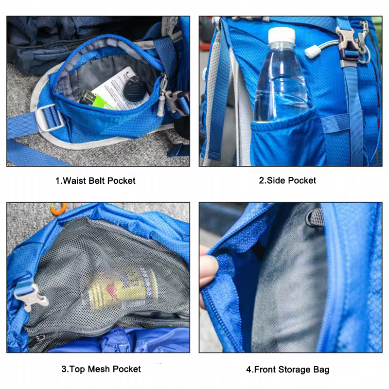 Sac à dos d'alpinisme ultraléger de grande capacité, sac de jour de camping de randonnée, sac de trekking Molle pour les sports d'escalade en plein air, 40 L