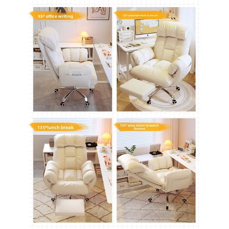 Chaise de bureau ergonomique confortable pour de longues heures, dossier en métal inclinable, chaise de jeu, chaise de bureau, chaise de gamer, Muebles