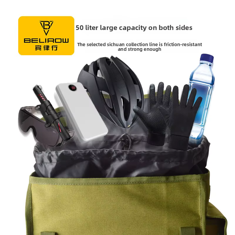 30/43/50L sac à dos de vélo sac arrière double face étagère