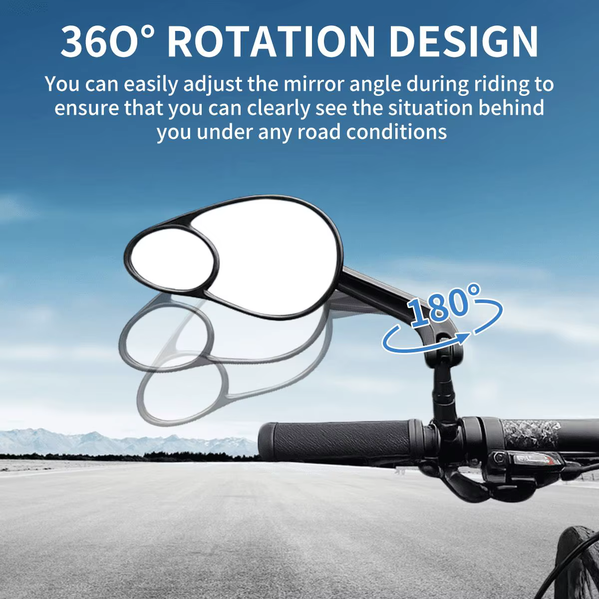Support de rétroviseur pour guidon de vélo
