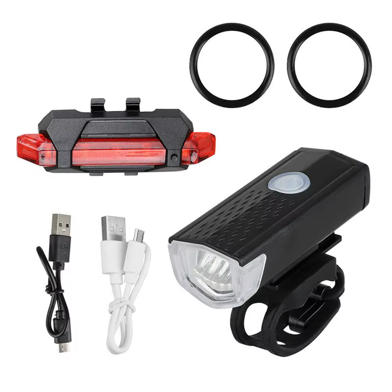 Vélo vélo lumière USB LED Rechargeable ensemble vtt vélo de route avant arrière phare lampe lampe de poche vélo lumière cyclisme accessoires