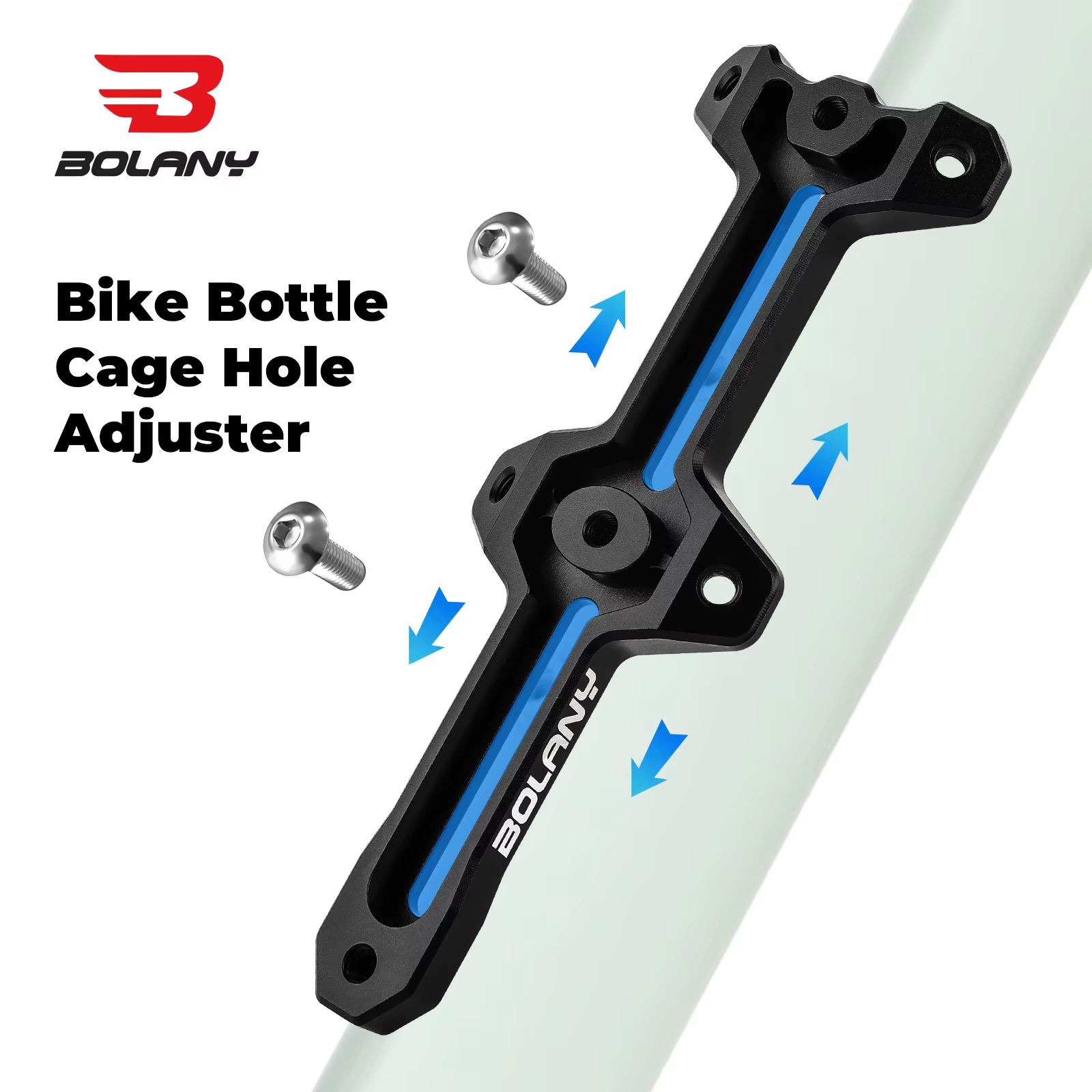 BOLANY Double tête vélo porte-bidon support d'extension en alliage d'aluminium VTT cadre tasse d'eau bouilloire support cadre d'extension