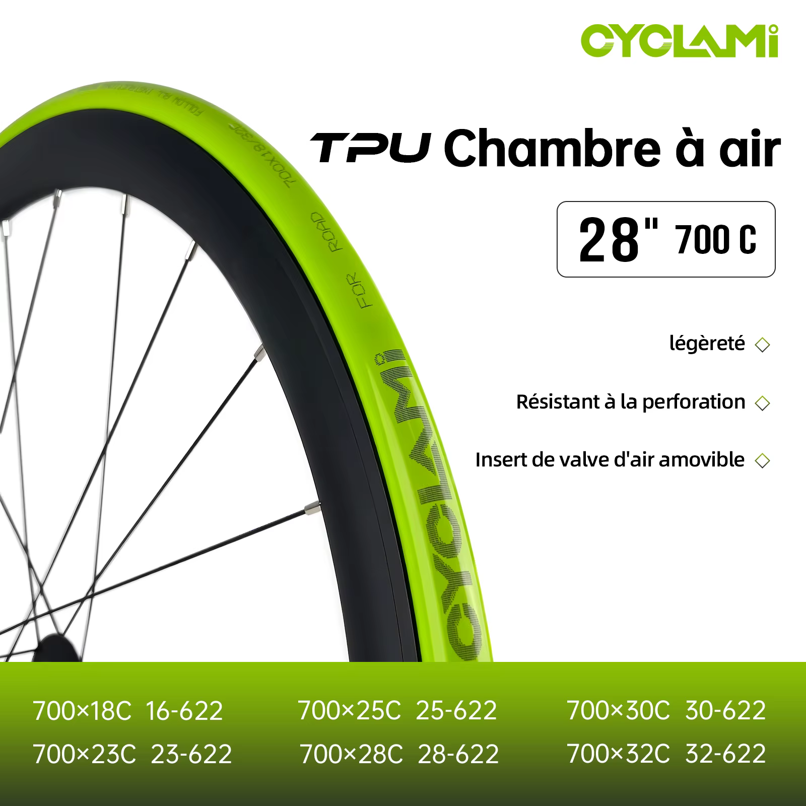 CYCLAMI – chambre à air ultralégère en TPU
