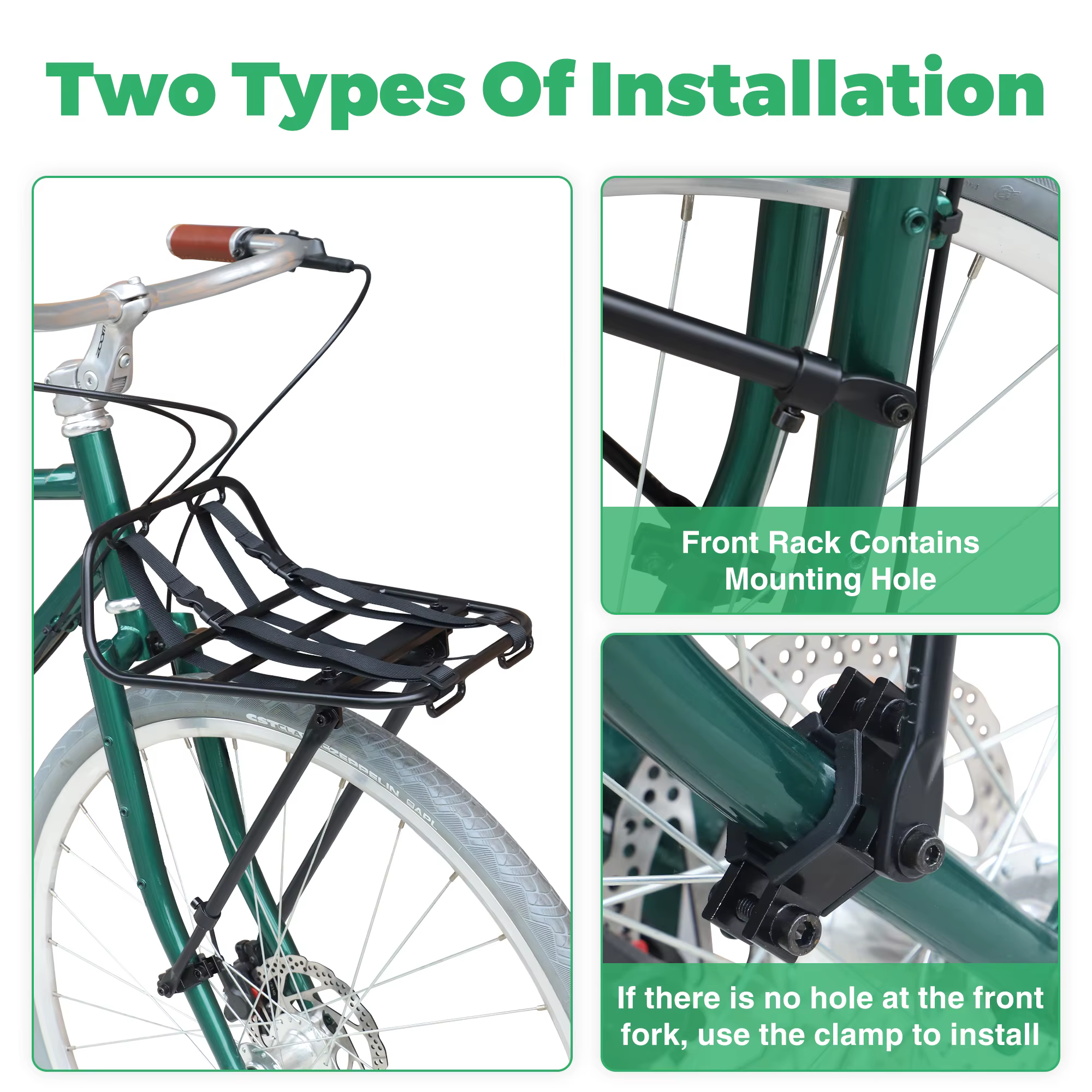 ZUKKA Support avant de vélo en alliage d'aluminium