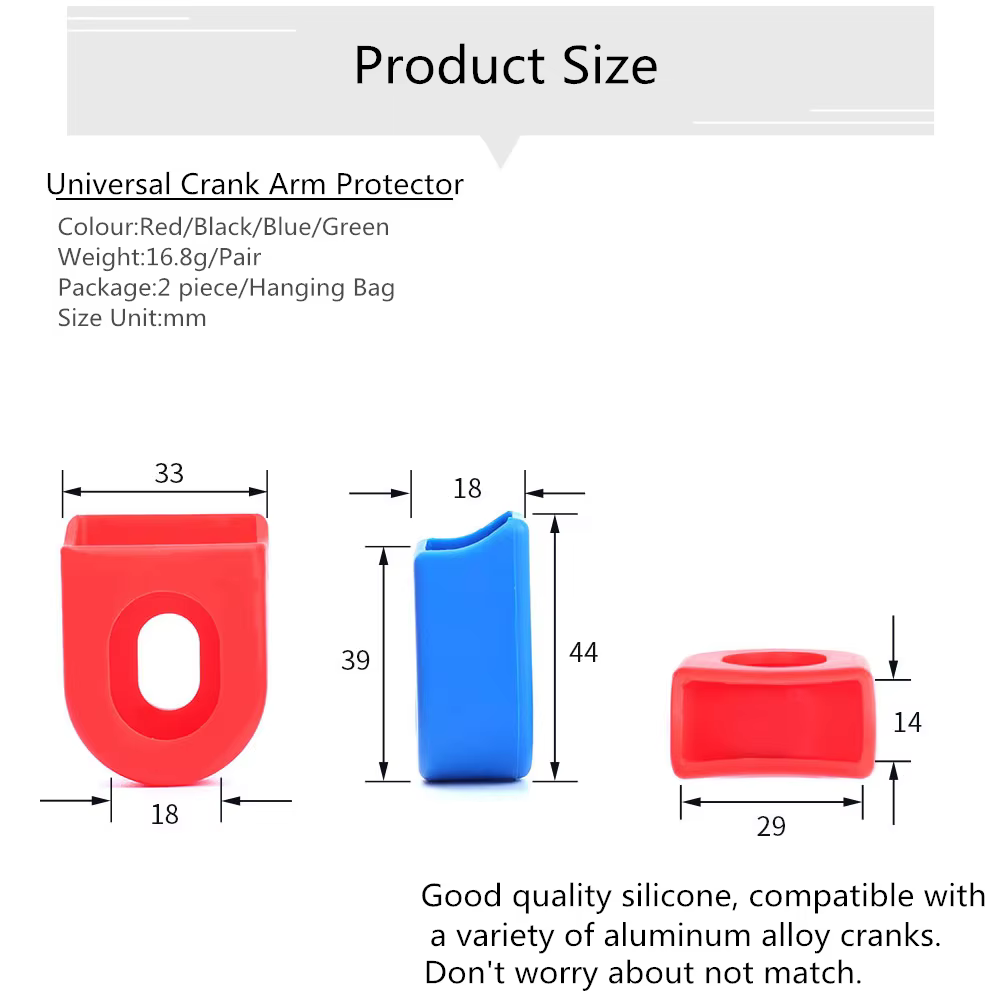 Couvercle de protection de manivelle de vélo en Silicone