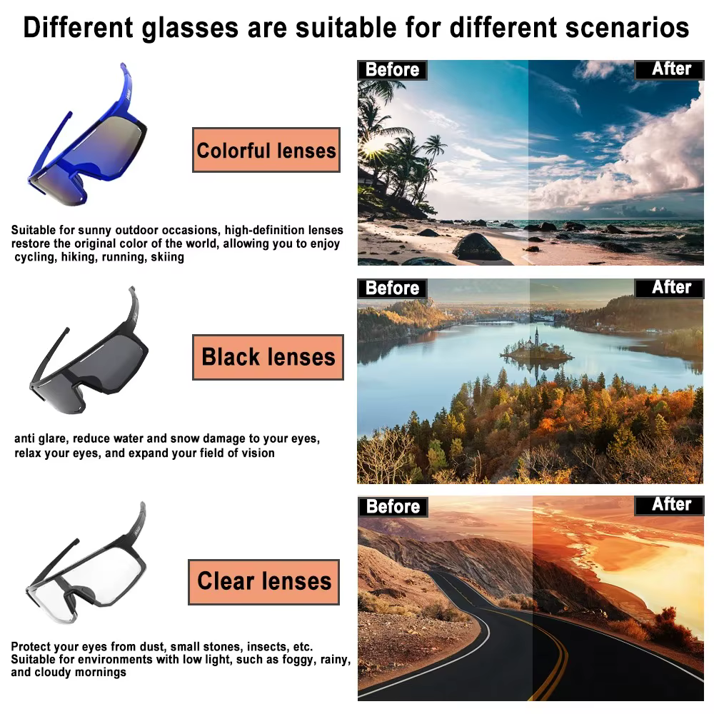 Giant 【Qualité professionnelle】 Lunettes de soleil de pêche à vélo – Protection UV