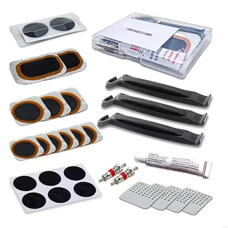 Kits de réparation de pneus de vélo portables avec leviers