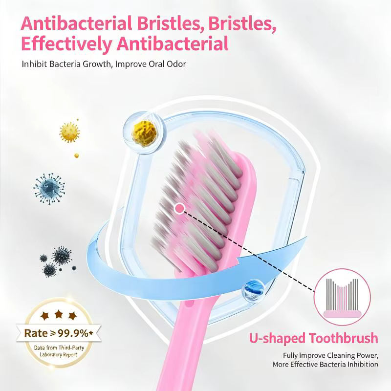Brosse à dents pliable de voyage, mini, portable, à poils doux et moyens, design pratique pour le camping, accessoires de salle de bain, cadeau