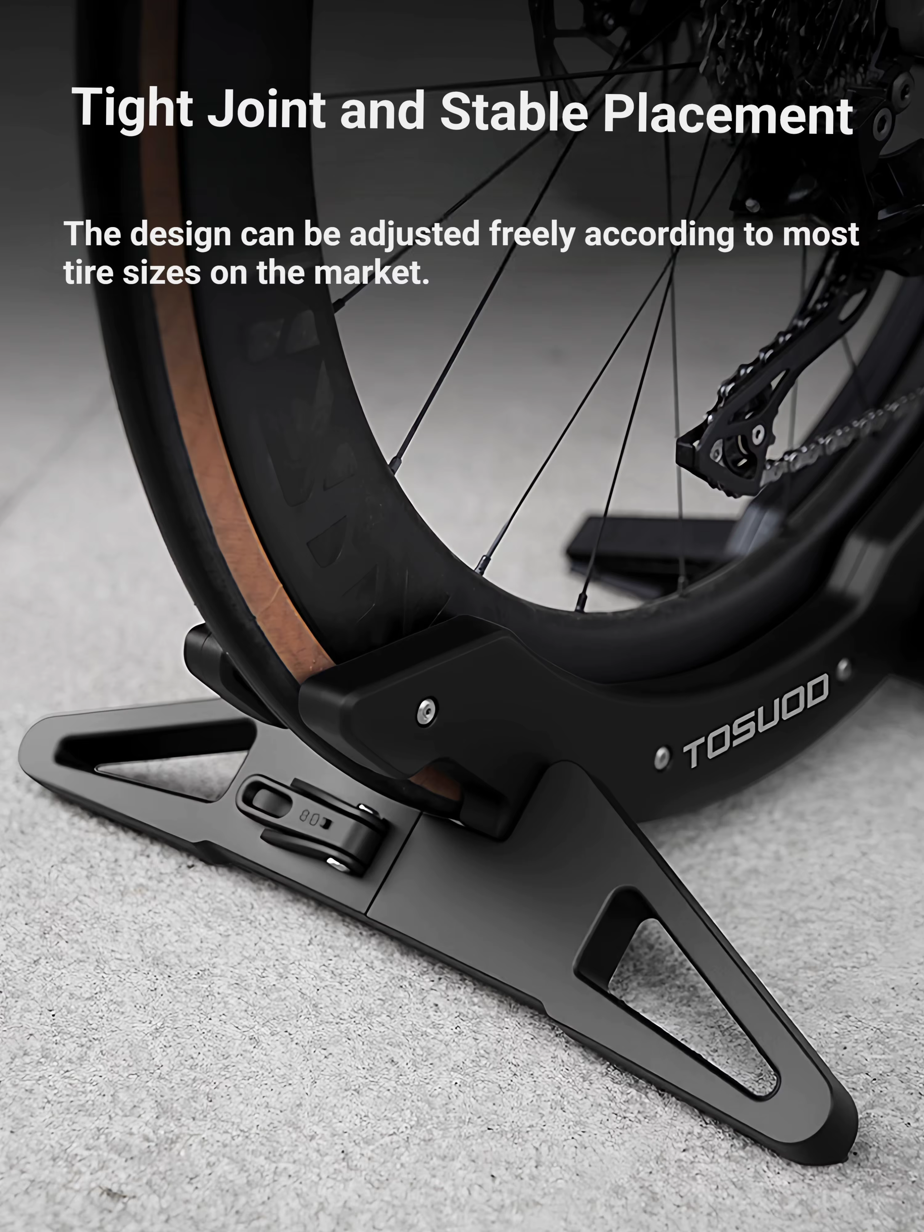 Support de sol pour vélo VTT TOSUOD, support de stationnement intérieur pour vélo, réglable et largement adaptable pour les accessoires de vélo de route et de montagne