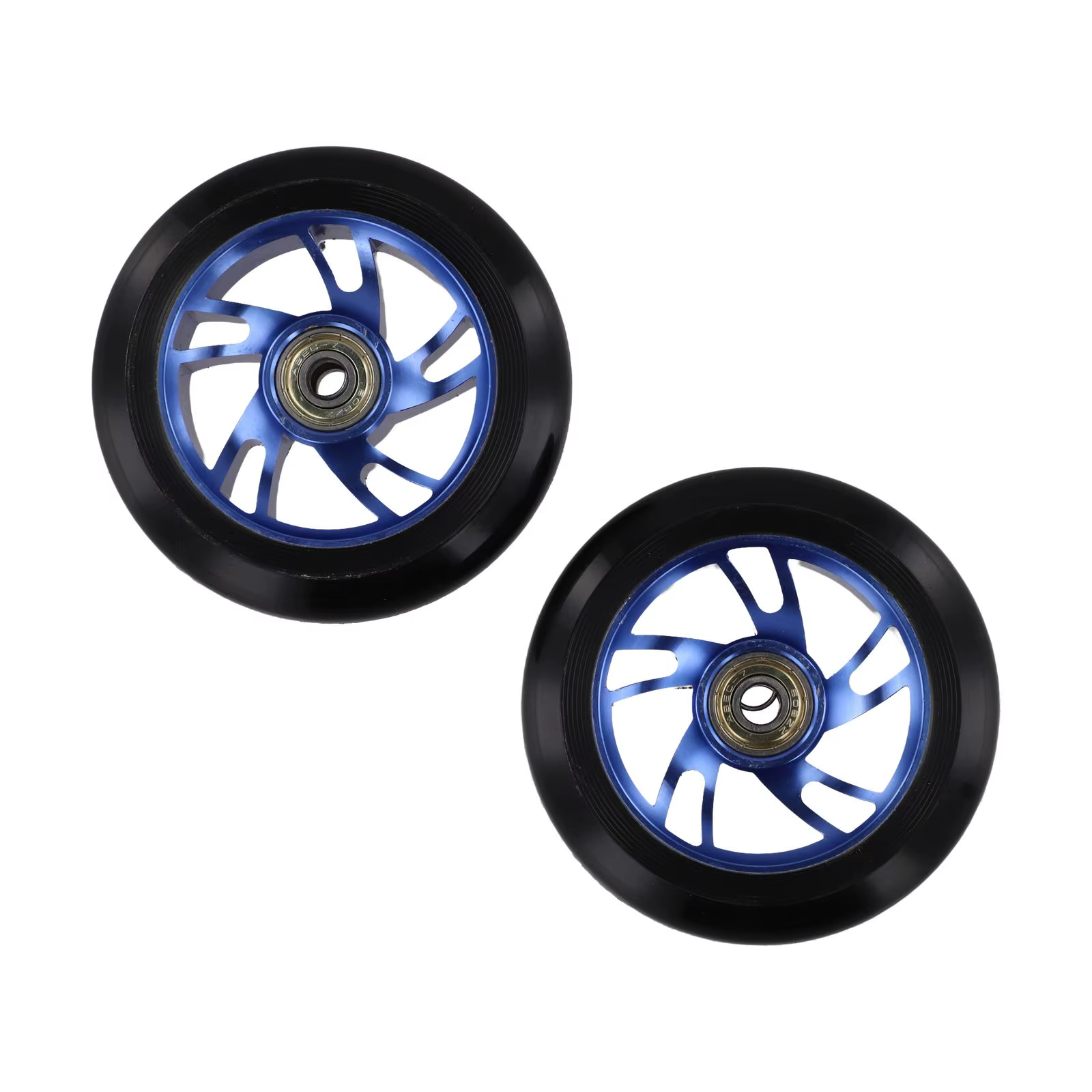 2 roues de trottinette professionnelle avec moyeu en alliage d'aluminium et pneu en polyuréthane