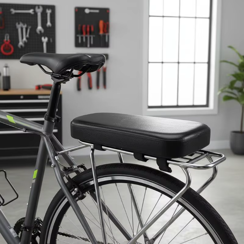 Siège arrière de vélo en cuir PU