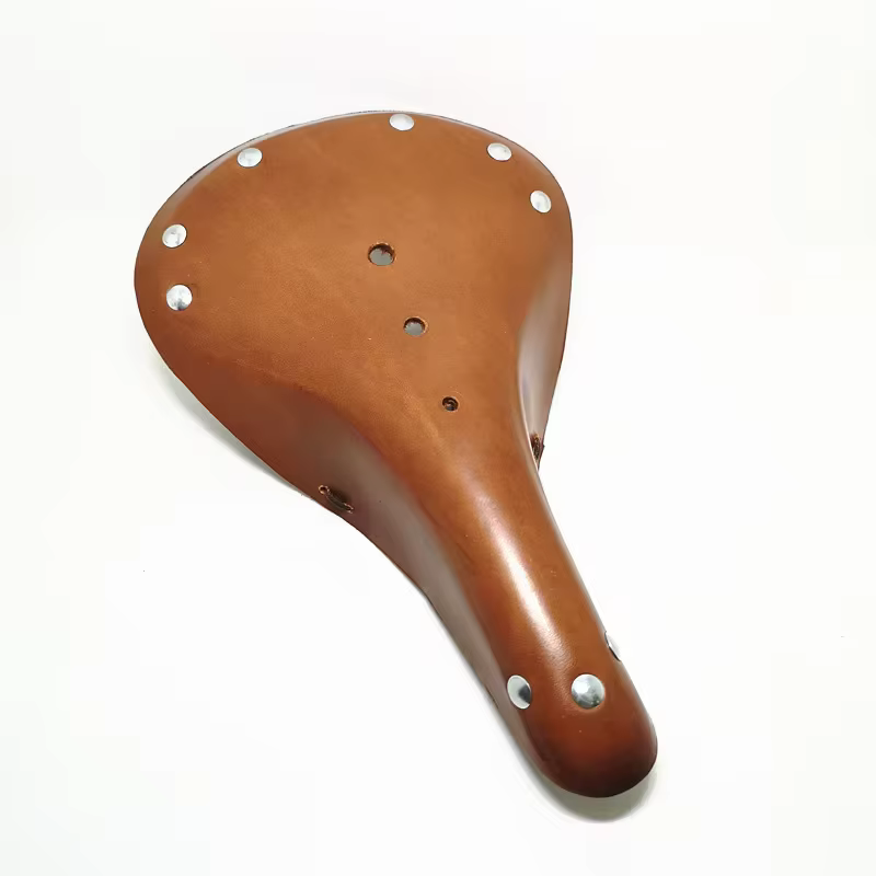 Selle de vélo vintage classique en cuir de vachette