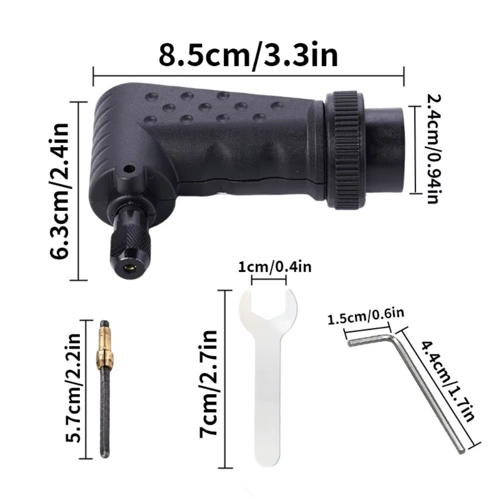 90 °   Accessoire de conversion pour meuleuse électrique rotative, outil d'angle droit