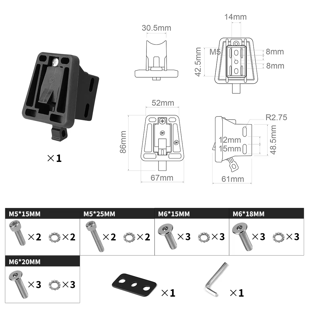 Adaptateur de support avant pour vélo pliant Brompton