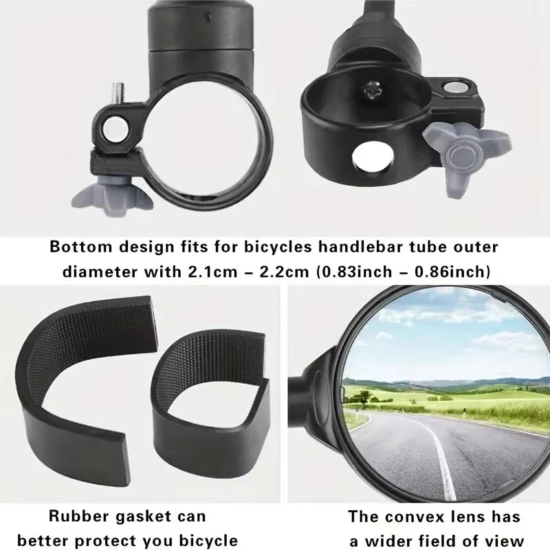 Rétroviseurs de guidon de vélo rotatifs à 360 degrés