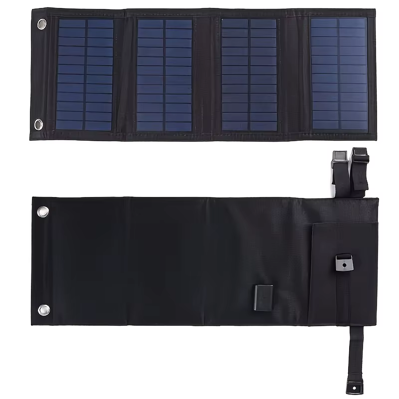 1 panneau solaire pliable pratique avec port USB 5V