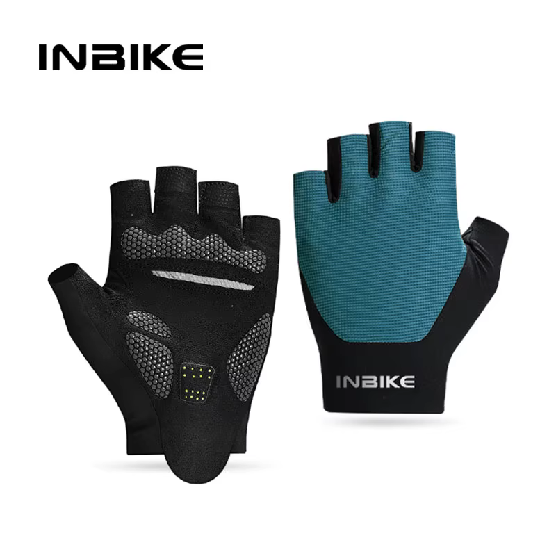 INBIKE demi doigt gants de cyclisme 2025 été unisexe respirant amorti résistant à l'abrasion vtt route VTT accessoires