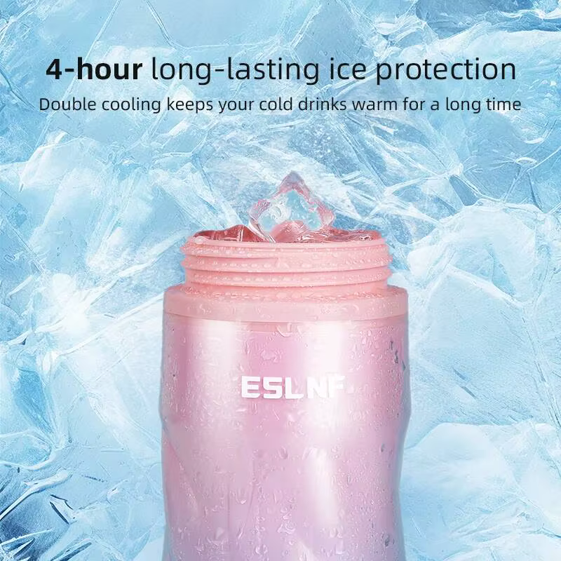 Bouteille d'eau isotherme double paroi pour vélo de route et VTT