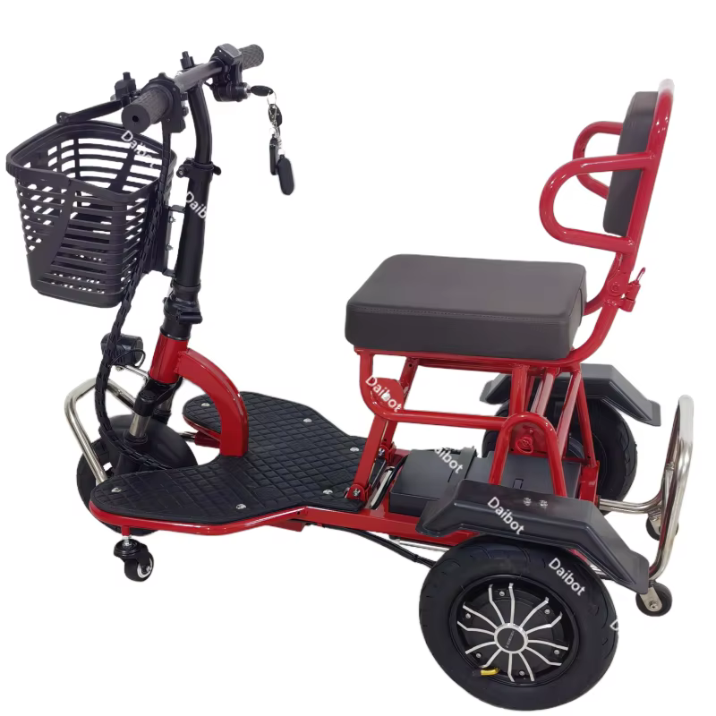 Tricycle électrique pliant pour Scooter de mobilité de voyage adulte avec batterie amovible serrure antivol 700W