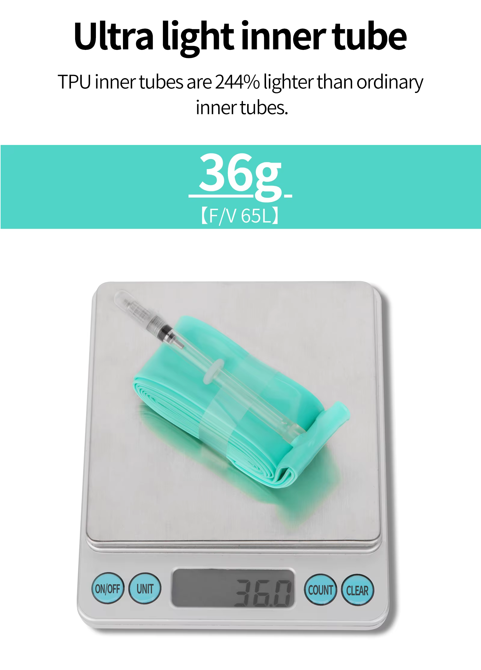 Chambre à air en TPU pour vélo de route