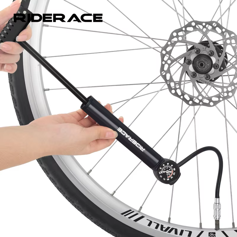 Gonfleur de vélo de route et VTT avec manomètre